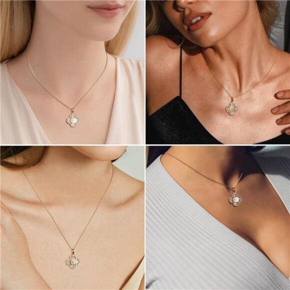 14K Gold Plated Initial Necklace | A-Z Letter Pendant - Picture 4 of 5